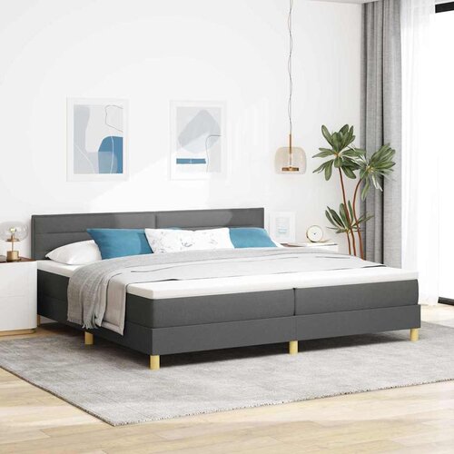  LED Box Spring Krevet Tamno siva 200 x 200 cm tkanina Cene