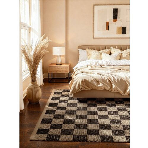Hanse Home Črna/kremno bela ročno tkana preproga iz me&amp;scaron;anice jute 120x170 cm Rex &amp;ndash; Slike