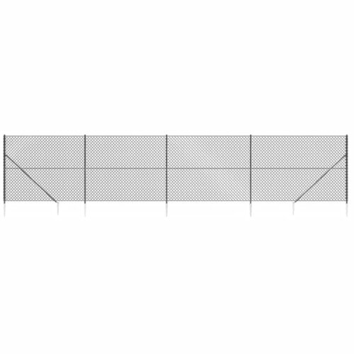 vidaXL Žična ograja s konicami za postavitev antracit 1,4x10 m, (20822042) Cene