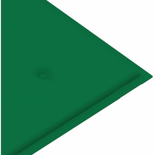  Složiva vrtna klupa s jastukom 128,5 cm od masovne tikovine Zelena 120 cm Slike