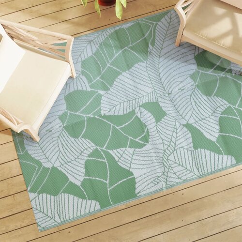vidaXL Zunanja preproga zelena 140x200 cm PP Cene