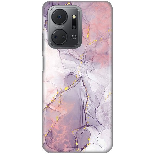 silikonska maska za Honor X7a Pink Marble Print šarena Slike