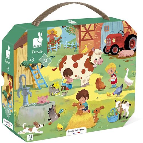 Janod Puzzle za decu Dan na farmi - 24 dela Cene