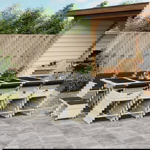 vidaXL 13-dijelni vrtni blagovaonski set s jastucima svijetlosivi Cijene