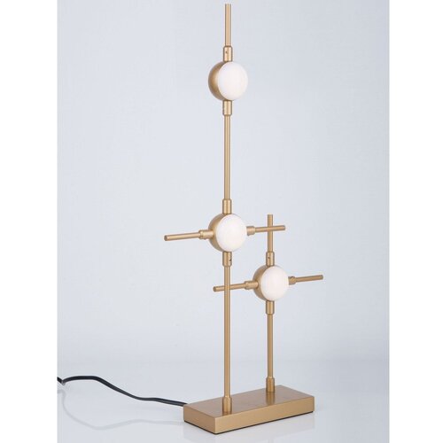 Nova Luce Metalna LED stolna lampa u zlatnoj boji sa sjenilom od akrilnog stakla (visina 52 cm) Atomo &amp;ndash; Slike