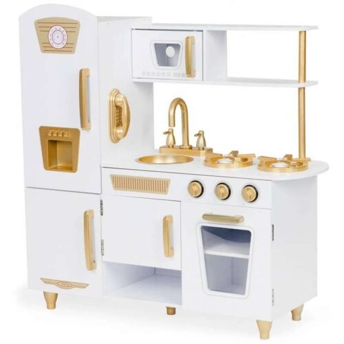 ECO TOYS drvena kuhinja za decu White and Gold Cene