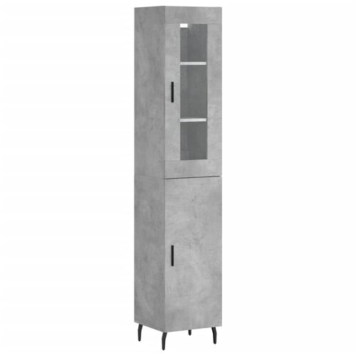 Maison Chic Visoka omara - Komoda - Predalnik betonsko siva 34,5x34x180 cm inženirski les, (21721809) Cene