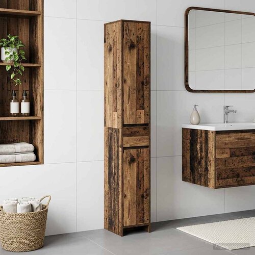  Kupaonski ormar Staro drvo 30 x 33 x 190 cm Konstruirano drvo Slike