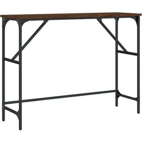 Maison Chic konzolna miza - miza ob steni rjav hrast 100x32x75 cm inženirski les, (21786406) Cene