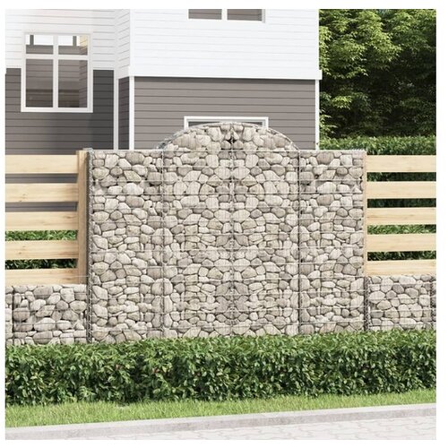 VidaXL Lučne gabionske ko&amp;scaron;are 20kom 200x50x160/180cm pocinčano željezo Slike