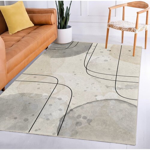 Mila Home siva/kremno bela pralna preproga 120x180 cm simple lines &amp;ndash; Slike