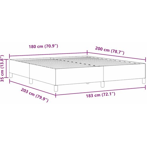  Krevet s opruga kutije Krem 180 x 200 cm Kordura tekstil Slike