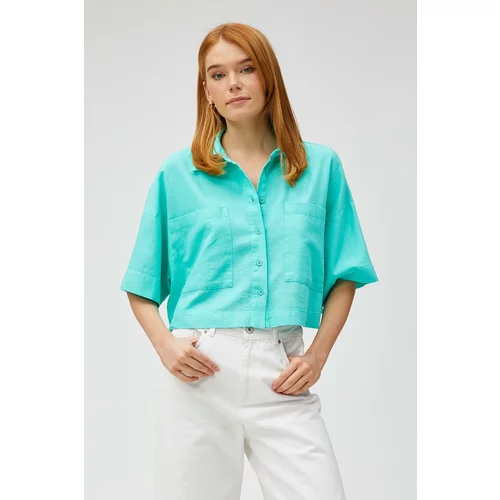 Koton Shirt - Turquoise - Oversize