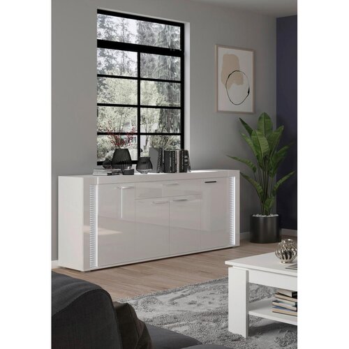 MID.YOU Komoda Skylight, Bela, Visoki Sijaj Slike
