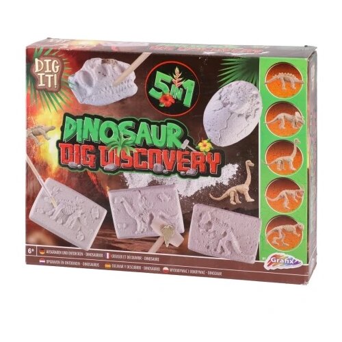  Clever, set za iskopavanje, dinosaurus, 5 u 1, set Cene