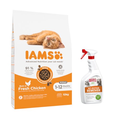  10kg IAMS Advanced Nutrition Kitten + 709ml&nbsp;Nature's Miracle za uklanjanje mrlja i mirisa gratis! - Svježa piletina Cijene