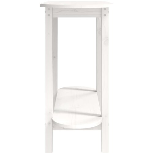  Konzolni stol bijeli 110 x 40 x 80 cm od masivne borovine Slike