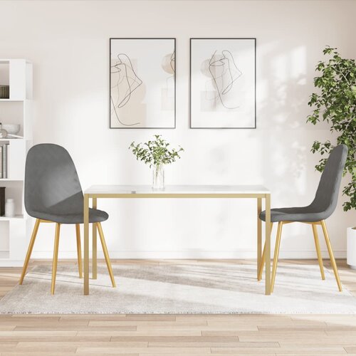 vidaXL Blagovaonske stolice 2 kom svjetlosive baršunaste Cijene