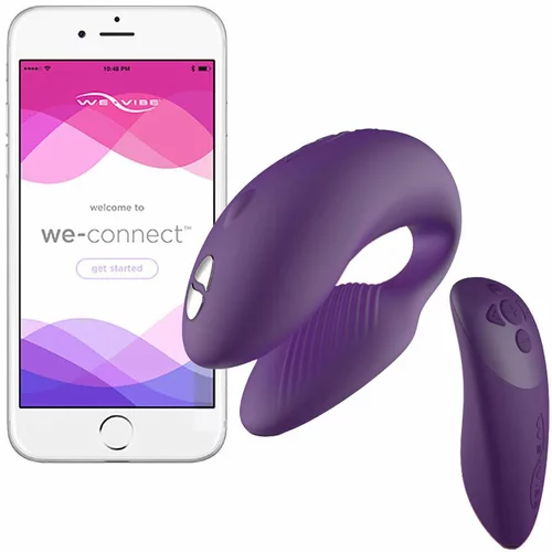 We Vibe CHORUS COUPLES VIBRATOR WITH SQUEEZE CONTROL - PURPLE