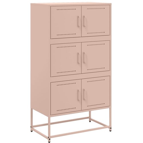  Komoda ružičasta 68,5 x 38,5 x 123,5 cm čelična Slike
