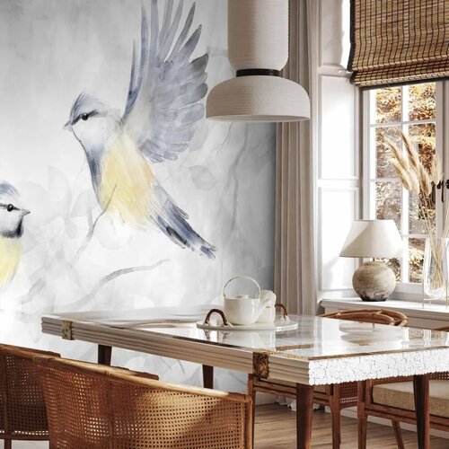  Foto tapeta - Watercolor Tit - Second Variant 450x315 Vodootporna Slike