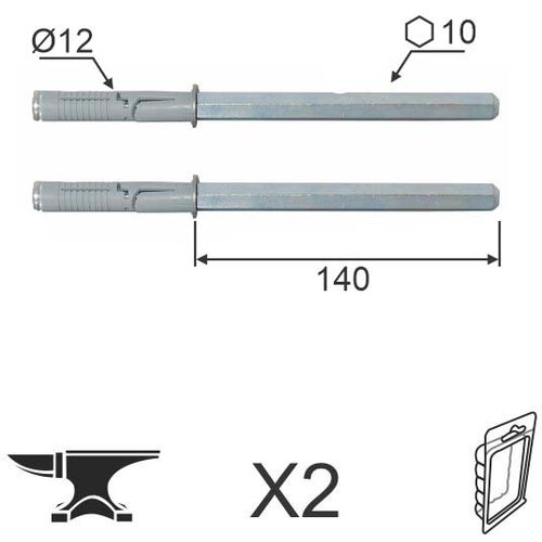 Dabel skriveni nosač police SNP ZNB OK10x140/FI12mm 2kom DBP1 (0204296) Cene
