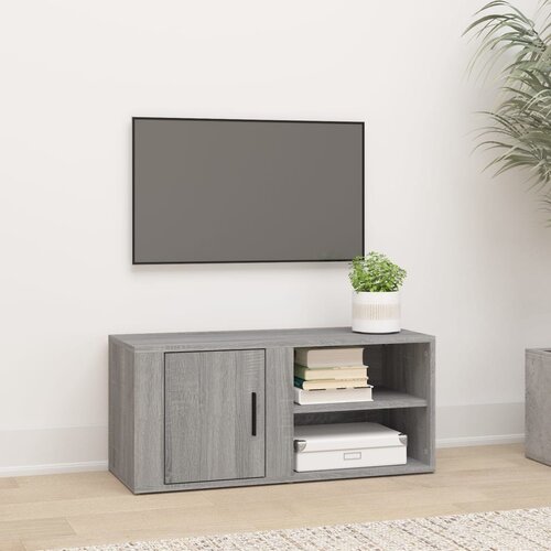 The Living Store TV omarica siva sonoma 80x31,5x36 cm inženirski les - TV Omarica, (21375574) Slike