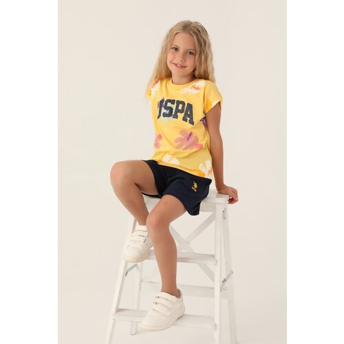 U.S. Polo Assn. Komplet za devojčice US1843-G, Žuti Slike