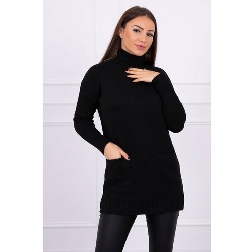 Kesi Sweater with stand-up collar black Slike