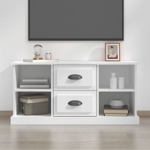 vidaXL TV omarica bela 99,5x35,5x48 cm inženirski les Cene