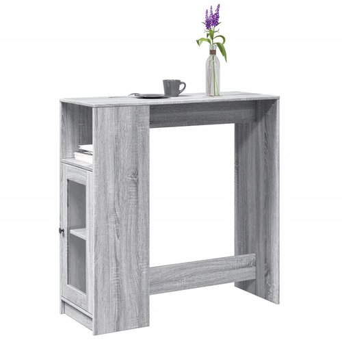 VidaXL Barski stol s držačima boja hrasta 101x40x103,5 cm drveni Slike