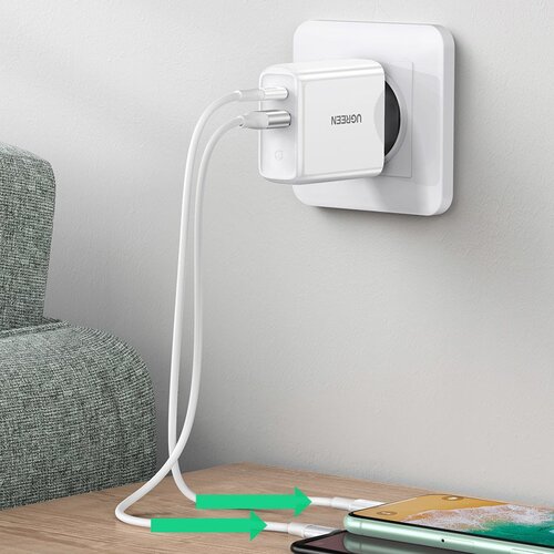 Ugreen 36W QC3.0 hi&scaron;ni polnilec Bel - box, (20291238) Cene
