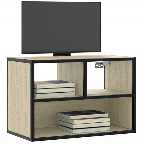 VidaXL TV ormarić boja hrasta 60x31x39,5 cm konstruirano drvo i metal Slike