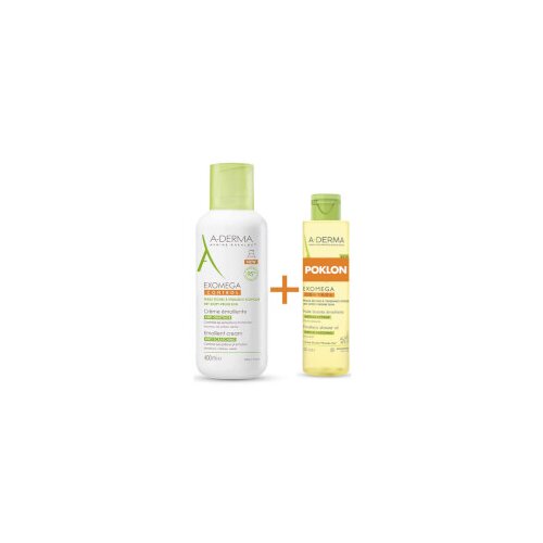 A-derma Exomega Control emolijentna krema + ulje za tu&amp;scaron;iranje GRATIS Slike