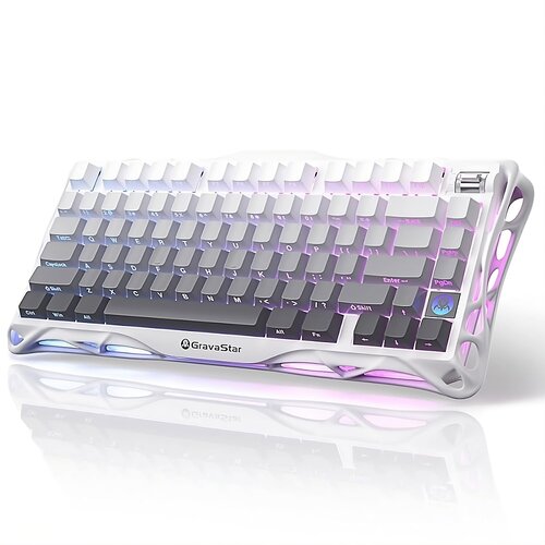 Gravastar GravaStar Mercury K1 Gradient White/Wireless/75% Mechanical gaming keyboard/Hot-Swap/Sideprint, shine-through keycaps/Linear switches Cene