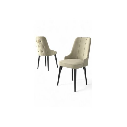 Hanah home set 4 stolice newa cream black Slike