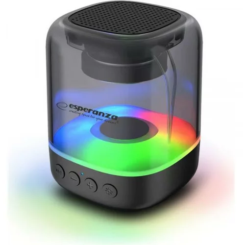 Esperanza Zvočnik bluetooth VIOLA MP3, RGB LED, črna barva, (20962996)