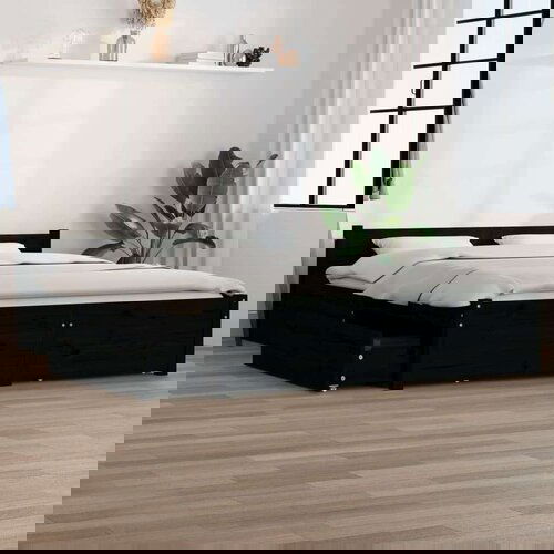  Posteljni okvir s predali črn 140x190 cm, (20644269) Slike