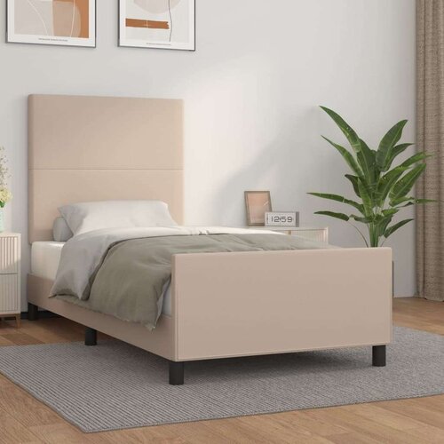  Okvir za krevet boja cappuccina 100x200 cm umjetna koža Slike