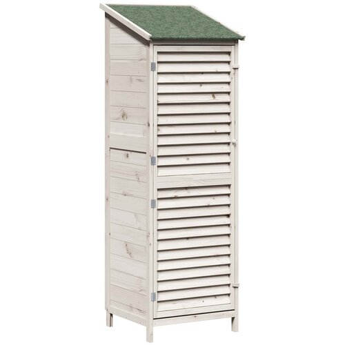 vidaXL Vrtno skladi&scaron;če Bela 59 x 56 x 176 cm Trdna smreka, (5000235353) Cene