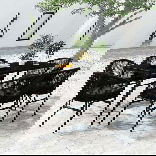  Vrtna jedilna garnitura 7-delna črna, (20968999) Cene