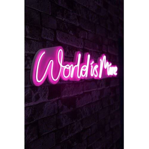 Wallity Zidna LED dekoracija World is Mine, 375 cm, IP67, 12V, Roze Slike