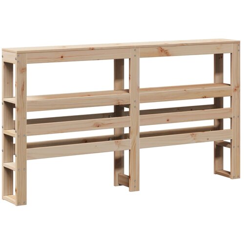 Maison Chic posteljno vzglavje - vzglavna omarica - nočna omarica s policami 140 cm trdna borovina, (21707173) Cene