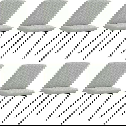 vidaXL jedilni stoli 6 kosov svetlo siv žamet Cene