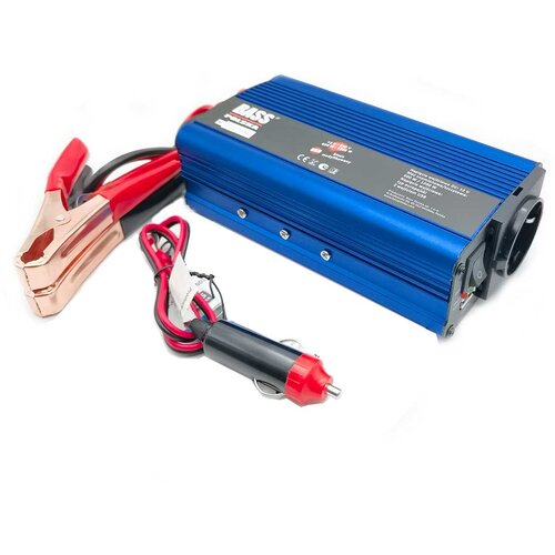Shumee napetostni pretvornik 12 v - 230 v, modificiran sinus, 600 W/1200 w, moder, (21327589) Slike