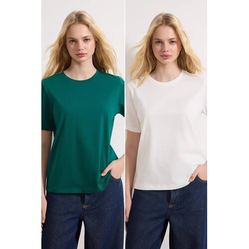 TRENDYOLMILLA Ženski set majici TWOSS20TS0141, Vi&scaron;ebojni Cene