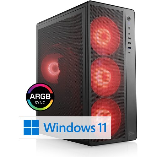 CSL Computer CSL Gaming PC M12150H, Intel Core Ultra 5 245KF (6x4200 MHz), GeForce RTX 5060 Ti, 16 GB DDR5-RAM, SSD 1 TB, Windows 11 Home, (5000312627) Slike