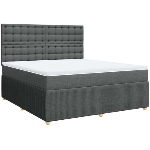VidaXL Okvir kreveta s oprugama i madrac svjetlosivi 180x200cm tkanina Slike