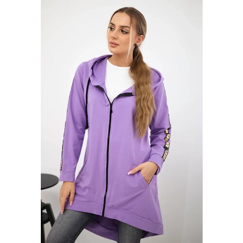 Kesi Sweatshirt with back zip dark purple Cene