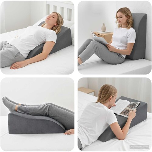  Jastučić za noge 68 x 41 x 24 cm PU pjena Siva Cijene